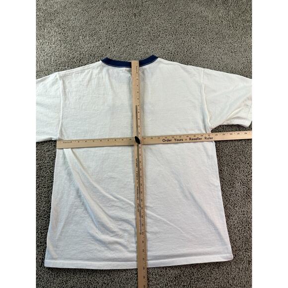 New England Patriots Shirt Mens Large White Blue NFL Football Casual FLAW - Picture 9 of 12